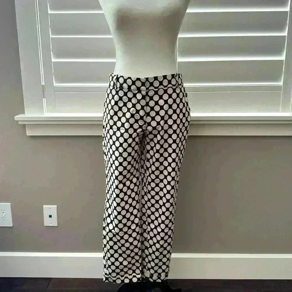 J. Crew Polka Dot Straight Leg  Pant - Picture 1 of 8
